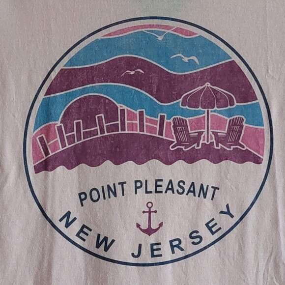 Brisco Brands Pink Point Pleasant New Jersey T-Shirt Women's Size M - Picture 3 of 8